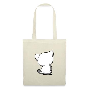 Chaton chibi dos - Sac en tissu - rouge - Devant