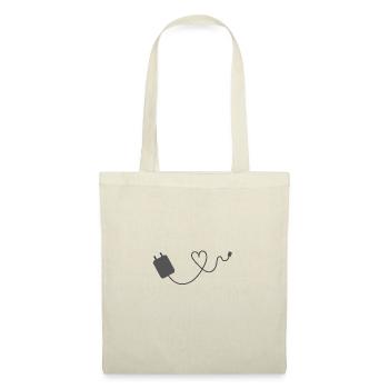 Heart Charging Cable Smartphone - Tote Bag - red - Front