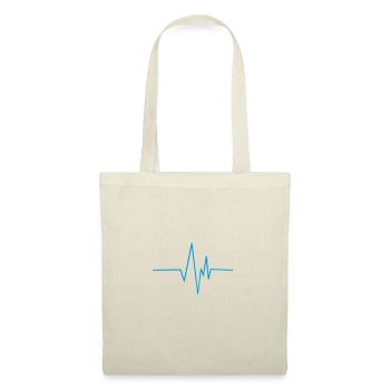 Ligne coeur de la ligne coeur - Sac en tissu - rouge - Devant