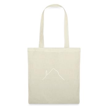 Croquis de montagne Dessin à tirets - Sac en tissu - rouge - Devant