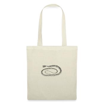 squelette reptile - Sac en tissu - rouge - Devant