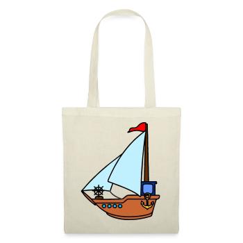 Voilier jouet - Sac en tissu - rouge - Devant