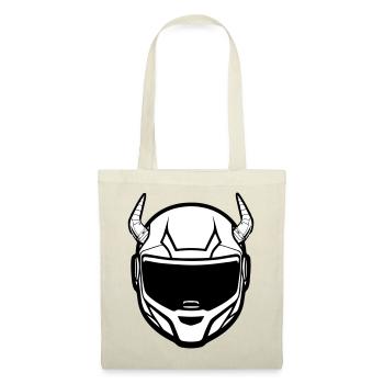 Motocross Motorradhelm mit zwei Hörnern - Stoffbeutel - Rot - Vorne