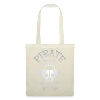 Tête de mort chien pirate - Sac en tissu - rouge - Devant