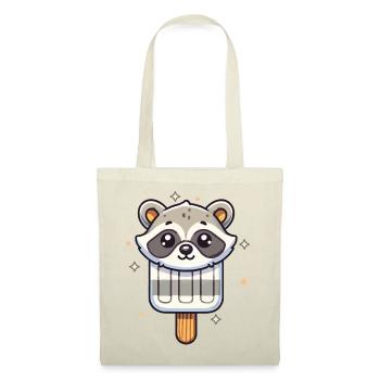 Joli motif de glace raton laveur pour l’été - Sac en tissu - rouge - Devant