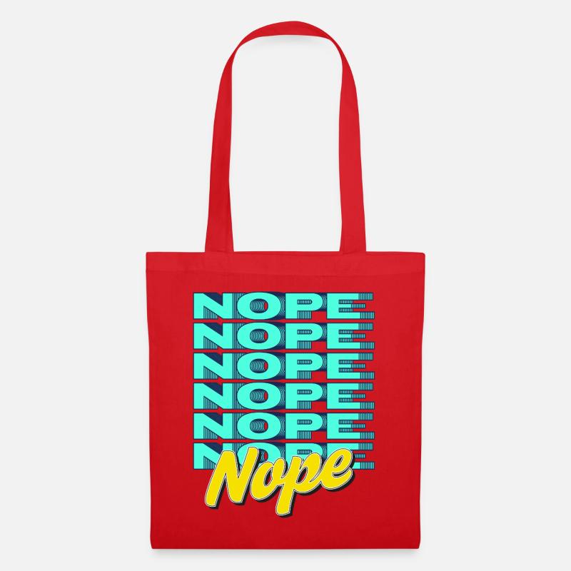 NOPE – Bold & Sassy Statement - Stoffbeutel - Rot