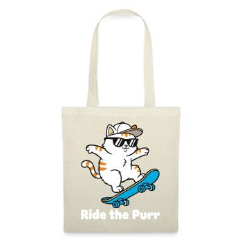 PurrRide Skate Cat avec lunettes de soleil - Sac en tissu - rouge - Devant