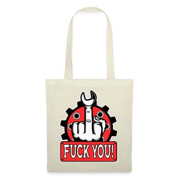 Doigt d’honneur provocateur - Sac en tissu - rouge - Devant