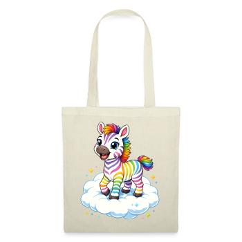 Cute rainbow zebra on cloud kawaii - Tote Bag - red - Front