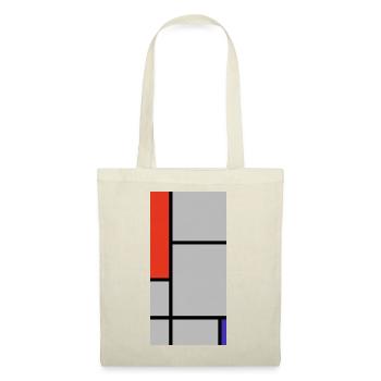 Blocs géométriques abstraits - Sac en tissu - rouge - Devant