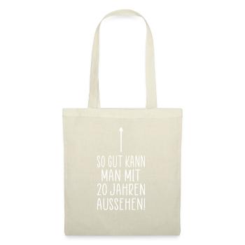 20. Geburtstag Spruch - Stoffbeutel - Rot - Vorne