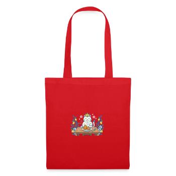 King cat at the table with kibble - Tote Bag - red - Front