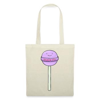 Sucette mignonne avec un dessin animé drôle - Sac en tissu - rouge - Devant
