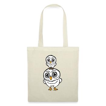 2 Owls Dad Mom Child Baby Family Mother Father - Tote Bag - red - Front