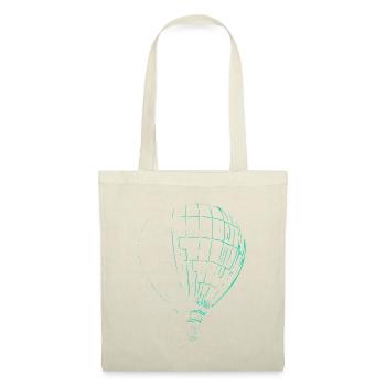 Teal Netz-Luftballon Grafik - Stoffbeutel -  - Vorne