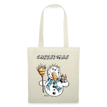 Drôle Bonhomme De Neige - Sac en tissu - rouge - Devant
