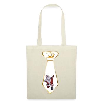 Goldenes Santa Tie Emblem - Stoffbeutel - Rot - Vorne
