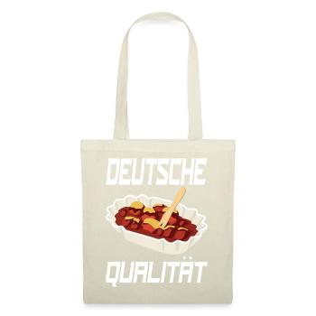 Deutsche Qualität lustiges Currywurst-Design. - Stoffbeutel -  - Vorne