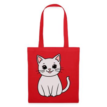 gray kitten - Tote Bag - red - Front