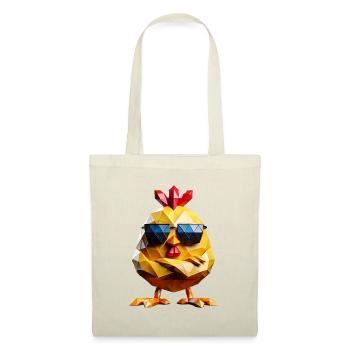 poule lunettes de soleil - Sac en tissu - rouge - Devant