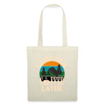 Camp Now Coffee Later Retro Camping Shirt - Tote Bag - red - Front