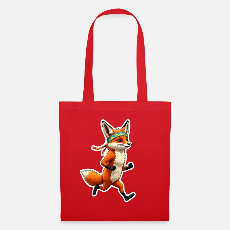 Let´s run, Fox - Stoffbeutel - Rot