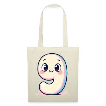 Numéro 9 Pastel souriant - Sac en tissu - rouge - Devant