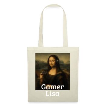 Gamer Lisa Leonardo Da Vinci Videospiel Mona Lisa - Stoffbeutel - Rot - Vorne