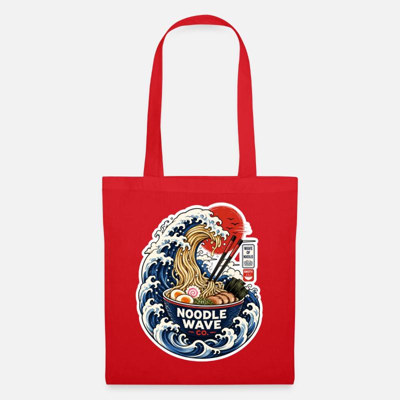 Noodle Wave Ramen Co. - Tote Bag - red