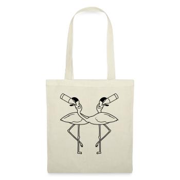 2 friends team couple crew drink booze beer flasc - Tote Bag - red - Front