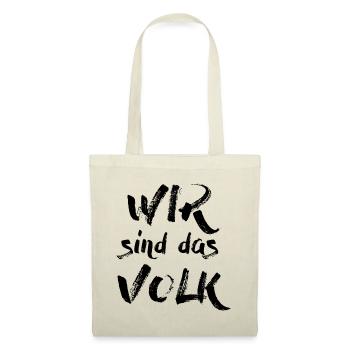 Wir sind das Volk - schwarz - Stoffbeutel - Rot - Vorne