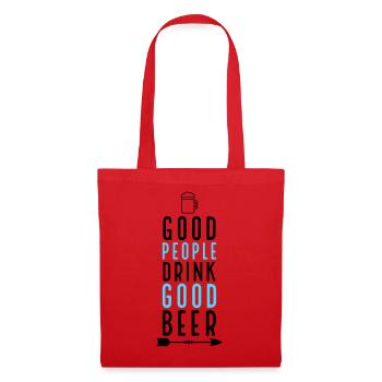 Bière - Sac en tissu - rouge - Devant