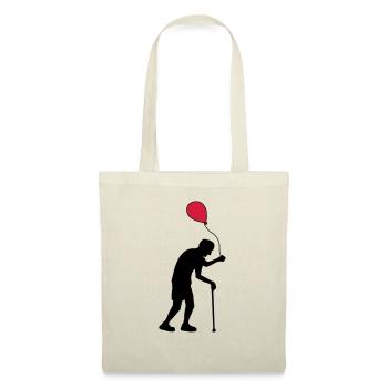 Grandpa with a balloon - Tote Bag - red - Front