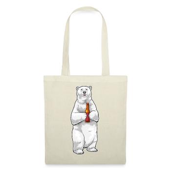 Bouteille de bière Polar Bear - Sac en tissu - rouge - Devant
