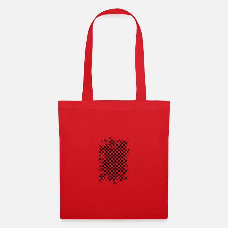 Schachspiel schachfeld schachmuster design - Stoffbeutel - Rot
