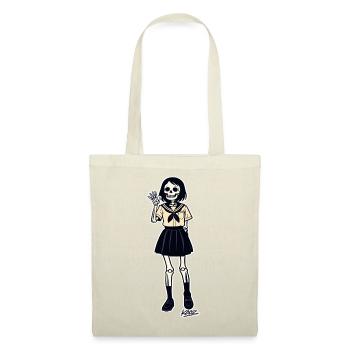 Portrait squelette d’écolière - Sac en tissu - rouge - Devant