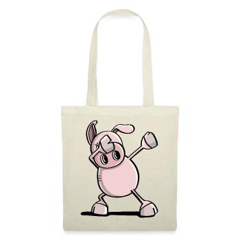 Dab fraîche Danse Cochon - Animaux tamponnant - Sac en tissu - rouge - Devant