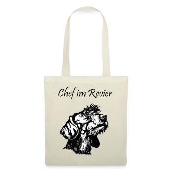 Rauhaar Portrait Chef - Stoffbeutel - Rot - Vorne