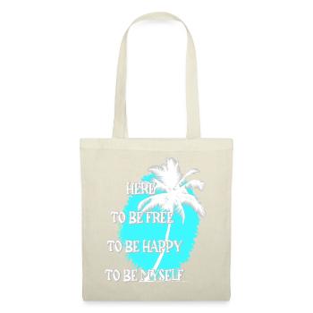 Here to be free & happy - Palme - Tote Bag - red - Front