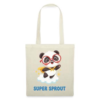 Süßer Super Sprout Panda mit Kappe - Stoffbeutel - Rot - Vorne