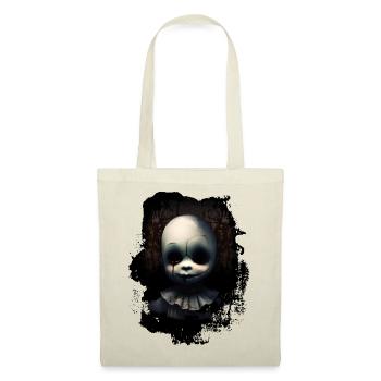 Visage de poupée cassé - Sac en tissu - rouge - Devant