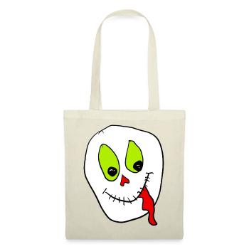 Neon Skull Grin Halloween - Tote Bag - red - Front