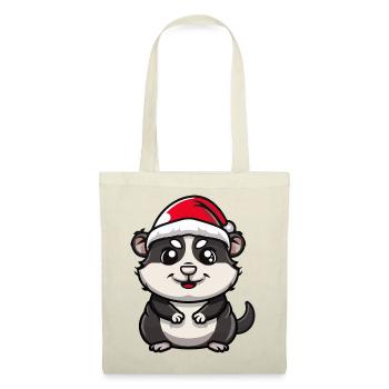 Noël hamster - Sac en tissu - rouge - Devant