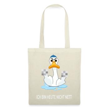 I'm Not Nice Today – Funny Duck - Tote Bag - red - Front