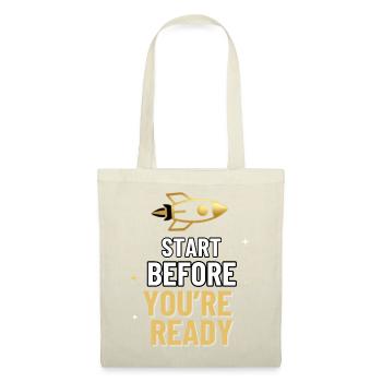 Start Before You're Ready Inspirational Rocket Mot - Tote Bag - red - Front