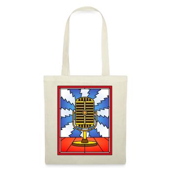 Retro Microphone Stained Glass Design - Tote Bag - red - Front