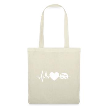 Heart Line Caravan with Heart Design for Campers - Tote Bag - red - Front