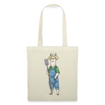 Llama Farmer Pitchfork Farm - Tote Bag - red - Front