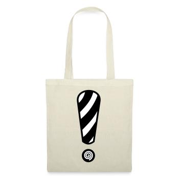 Bandes en spirale noires et blanches - Sac en tissu - rouge - Devant