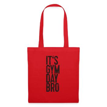 It's Gym Day Bro - Stoffbeutel - Rot - Vorne